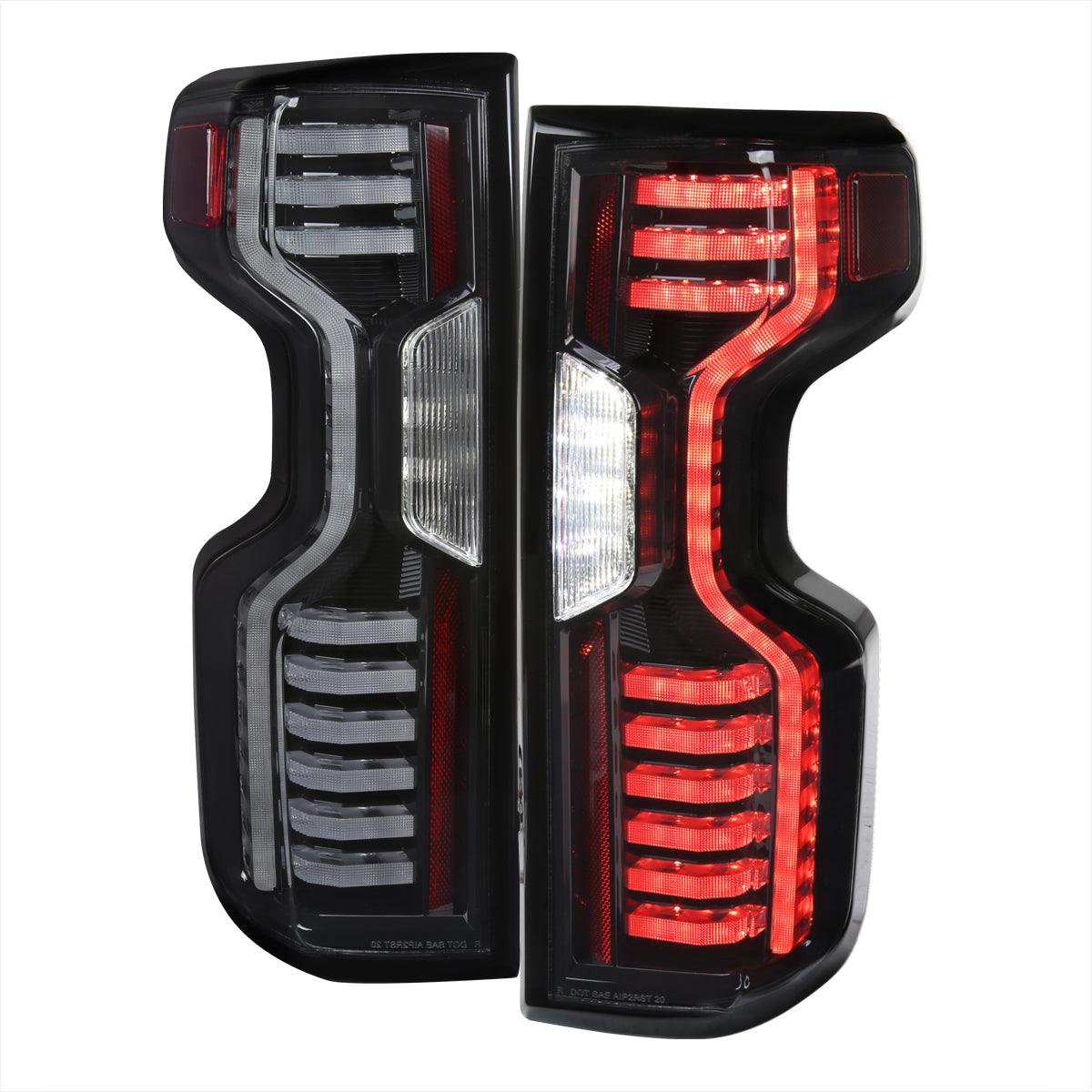 Spec-D Tail Lights Silverado 1500 (19-23) 2500 & 3500 HD (20-23) LED - Black / Tinted / Clear