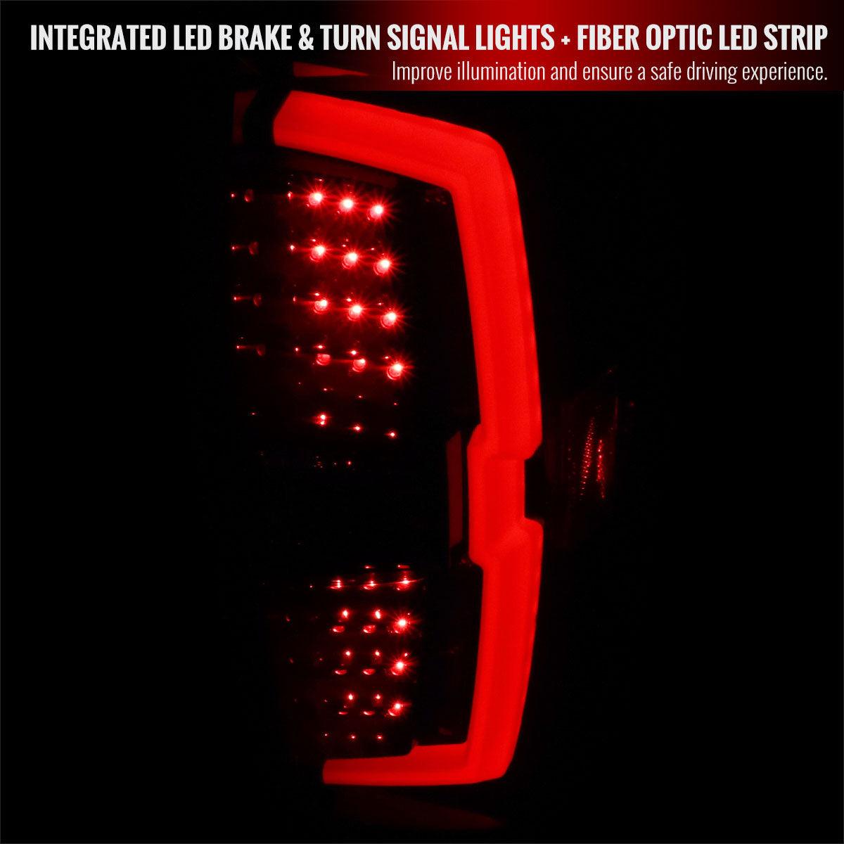 Spec-D Tail Lights Toyota Tacoma (2016-2021) LED BAR - Smoked, Clear or Black