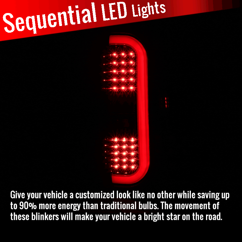 Spec-D Tail Lights Toyota Tundra (2014-2020) Sequential LED - Red, Black, Chrome or Smoked