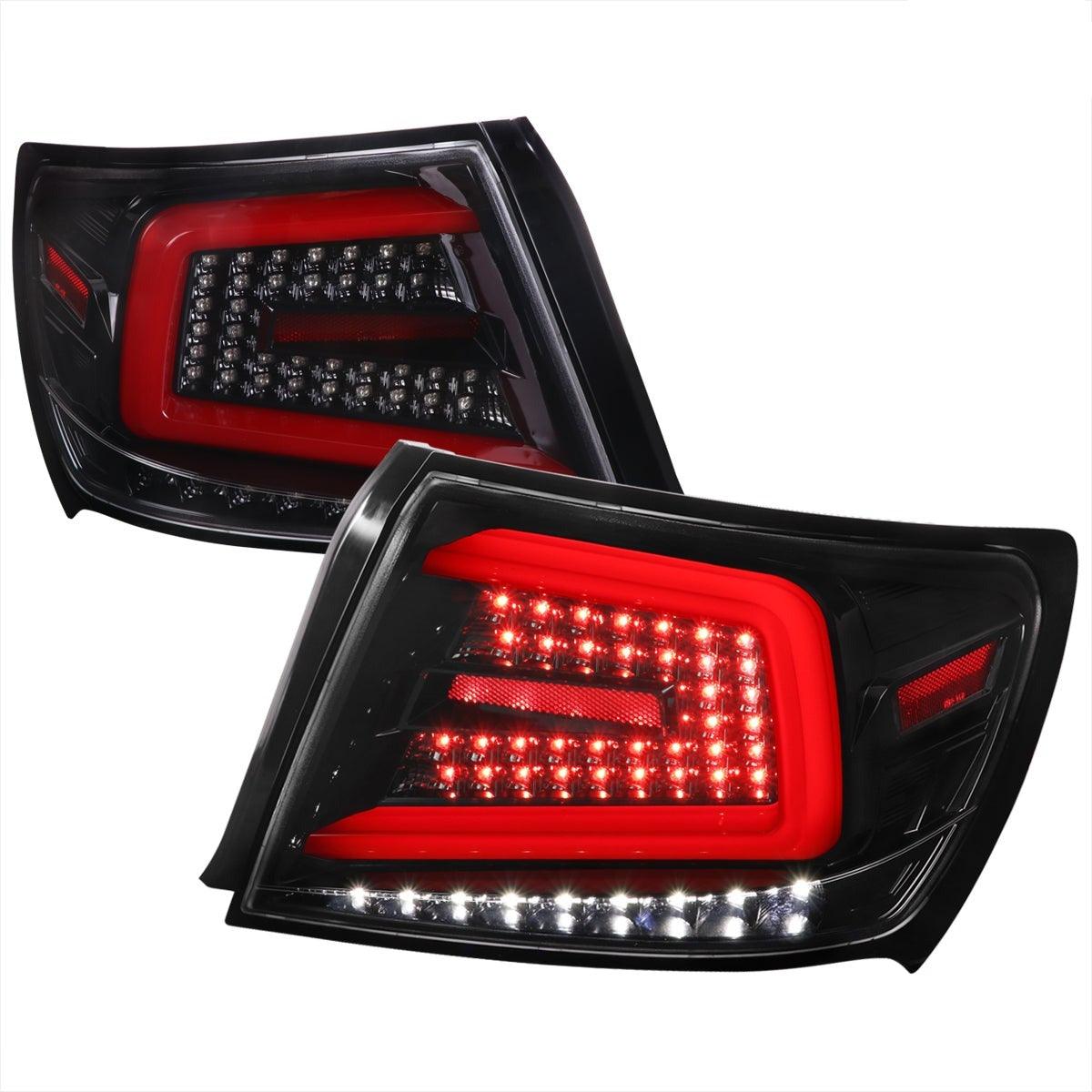 Tail Lights Subaru Impreza & WRX & STI Sedan (08-14) Sequential LED Bar - Black / Smoked / Red - K2 Industries