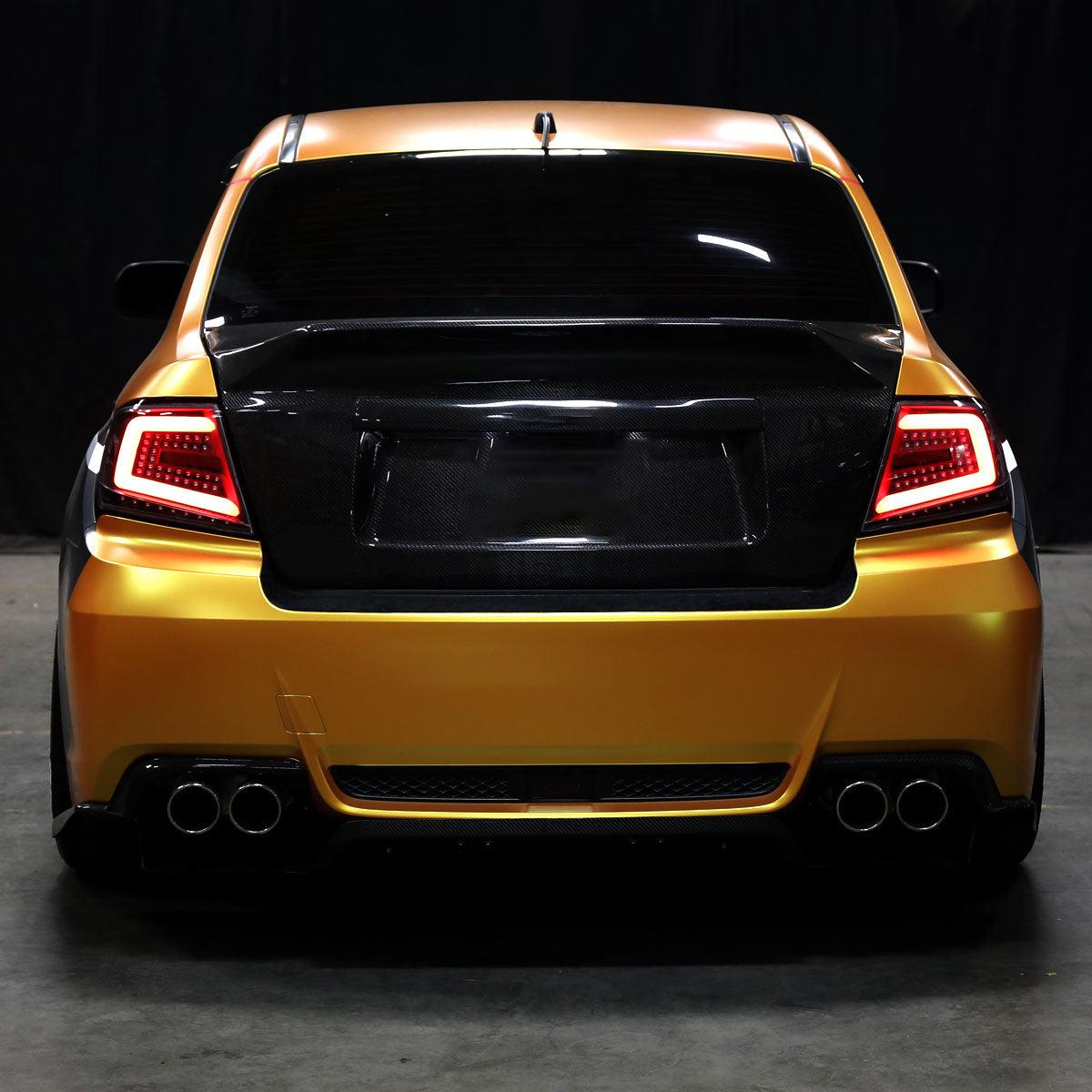 Tail Lights Subaru Impreza & WRX & STI Sedan (08-14) Sequential LED Bar - Black / Smoked / Red - K2 Industries