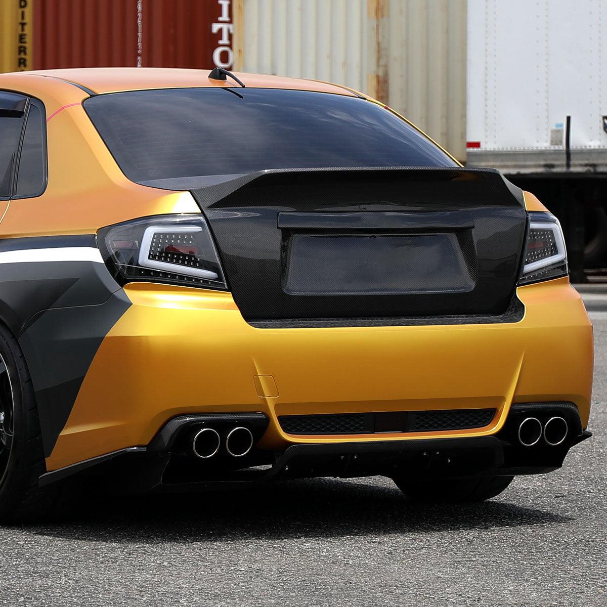 Tail Lights Subaru Impreza & WRX & STI Sedan (08-14) Sequential LED Bar - Black / Smoked / Red - K2 Industries