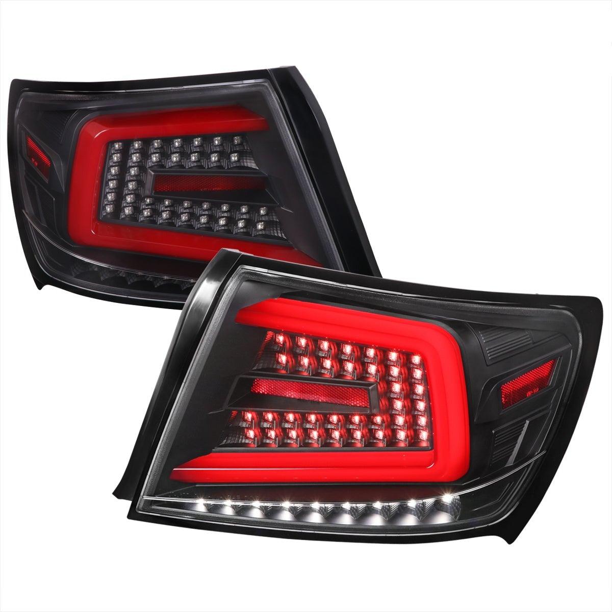 Tail Lights Subaru Impreza & WRX & STI Sedan (08-14) Sequential LED Bar - Black / Smoked / Red - K2 Industries