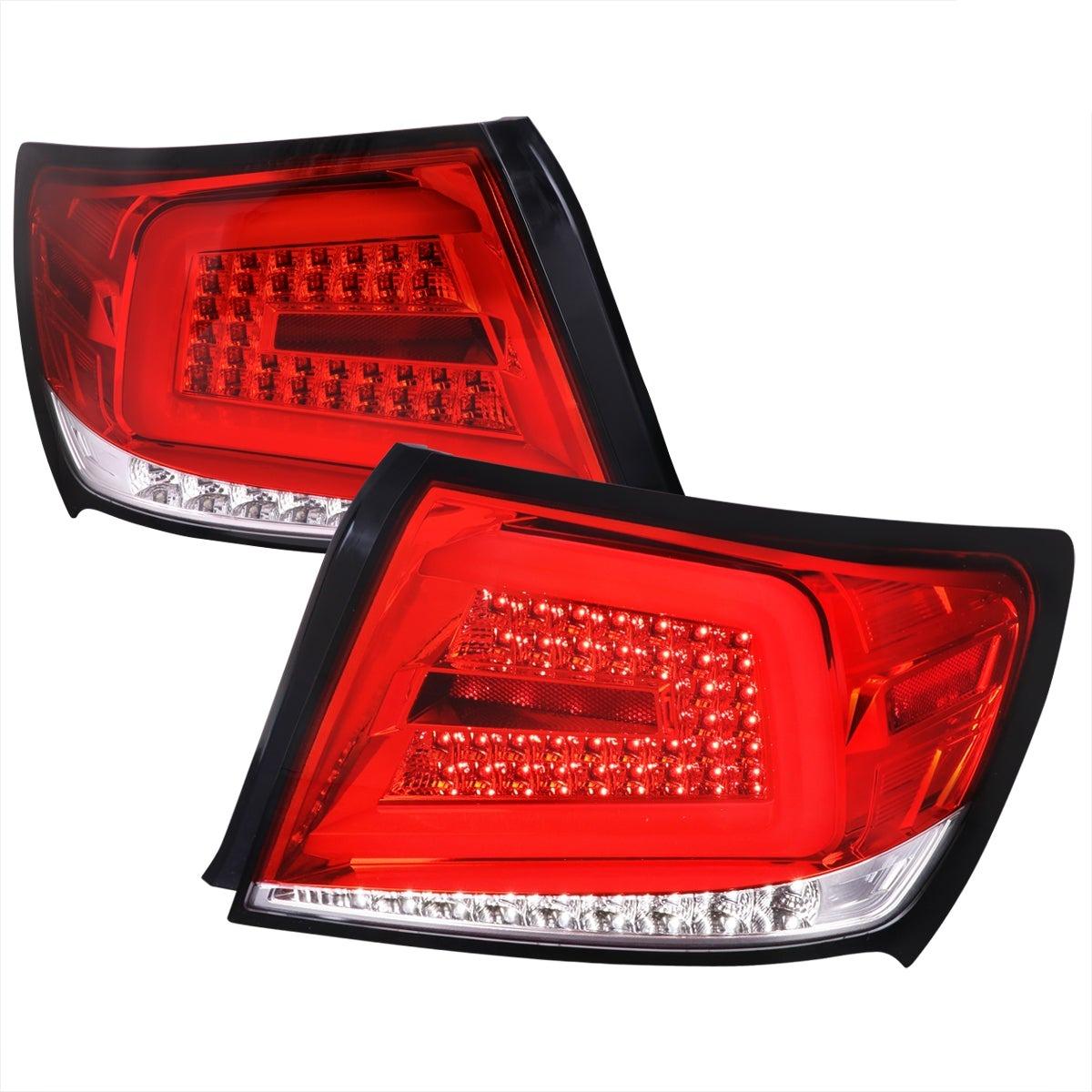 Tail Lights Subaru Impreza & WRX & STI Sedan (08-14) Sequential LED Bar - Black / Smoked / Red - K2 Industries