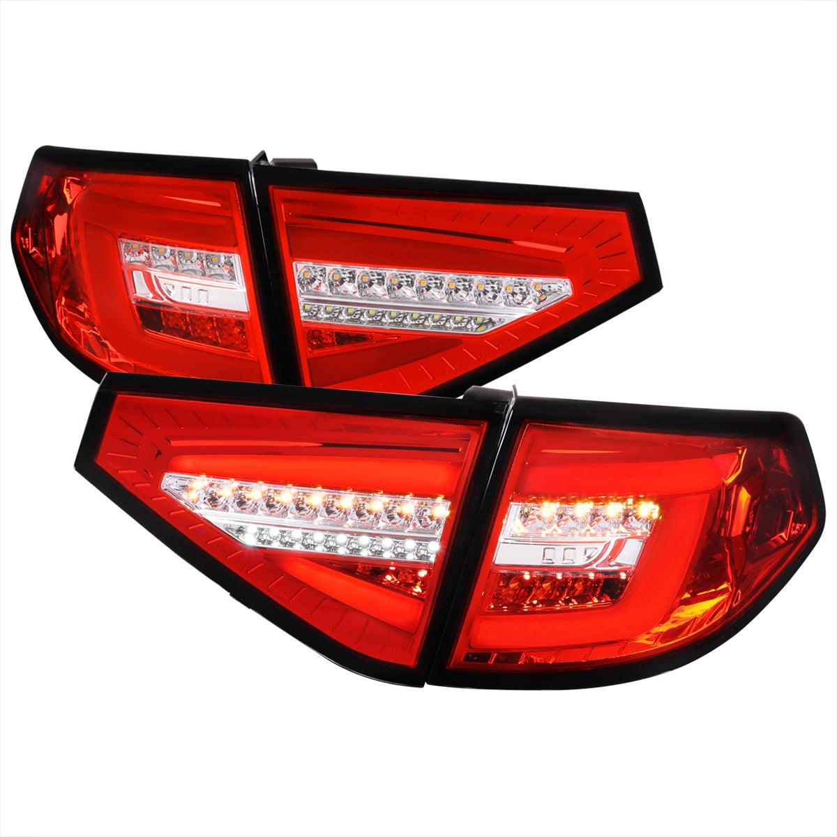 Tail Lights Subaru Impreza / WRX / STI Hatchback (08-14) Sequential LED - Black / Smoked / Red - K2 Industries