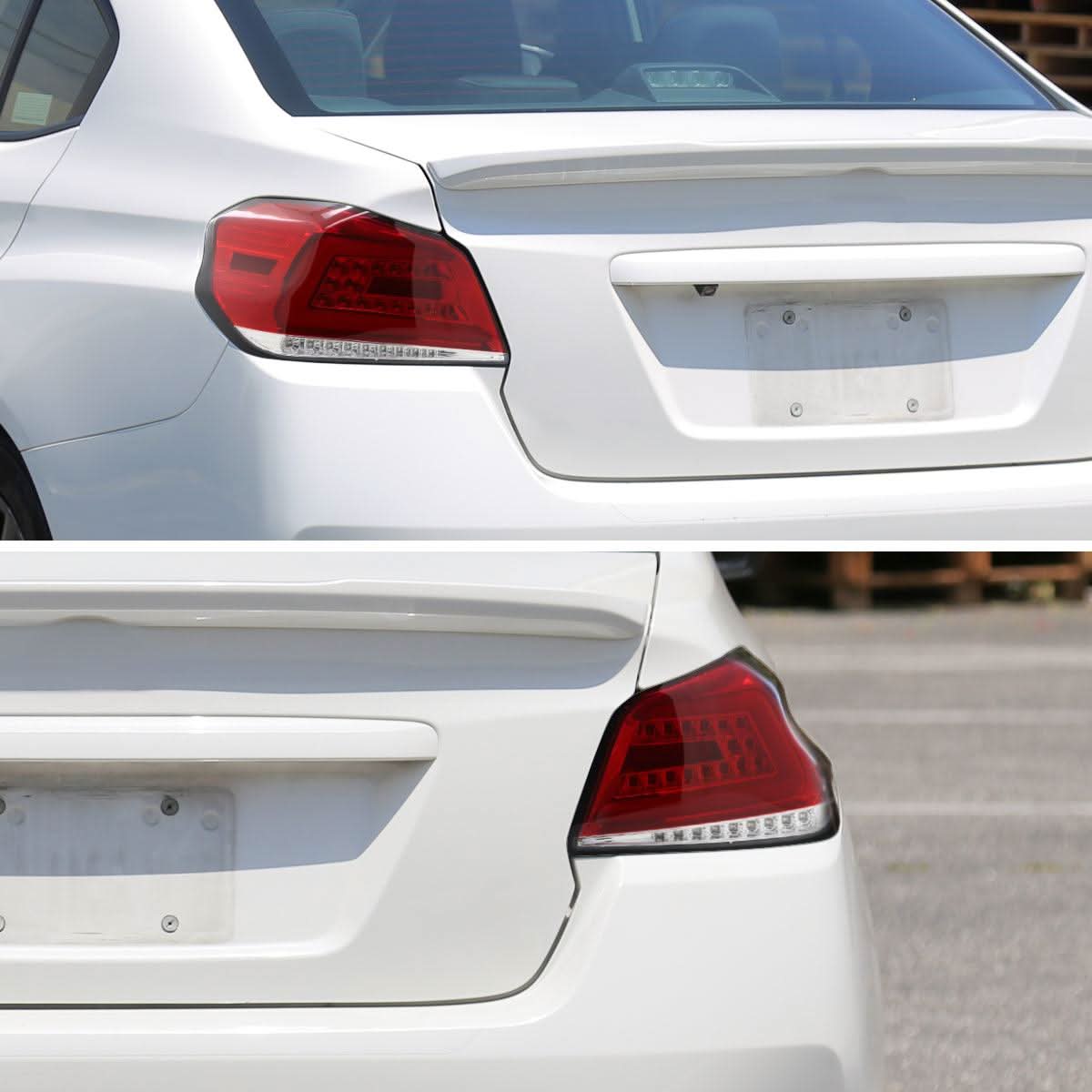 Tail Lights Subaru WRX & STI (15-21) Sequential LED - TR Style Black / Smoked / Red - K2 Industries