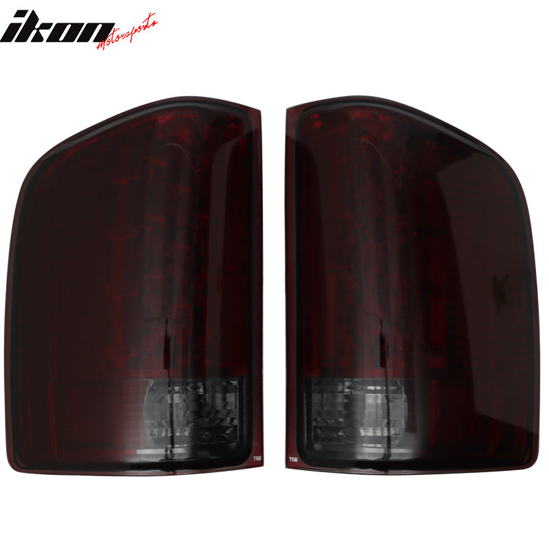 Fits 07-13 Chevy Silverado LED C Tail Light Housing Red Smoke Lens