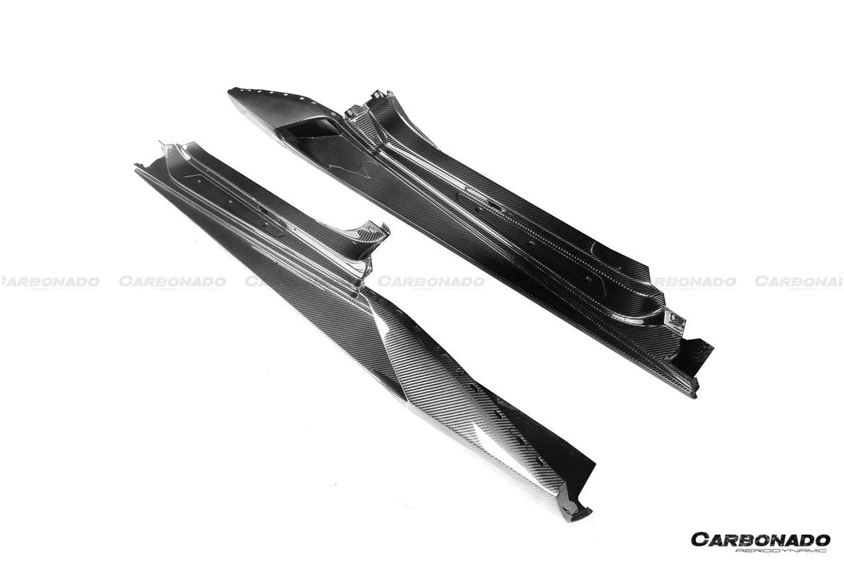 2015-2025 Lamborghini Huracan LP610 LP580 EVO Tecnica STO N Style Dry Carbon Fiber Side Skirts