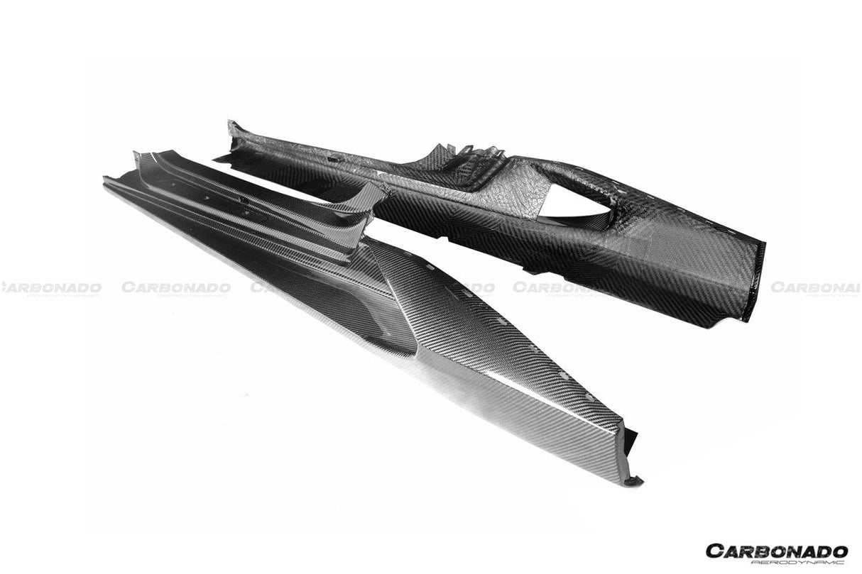 2015-2025 Lamborghini Huracan LP610 LP580 EVO Tecnica STO N Style Dry Carbon Fiber Side Skirts