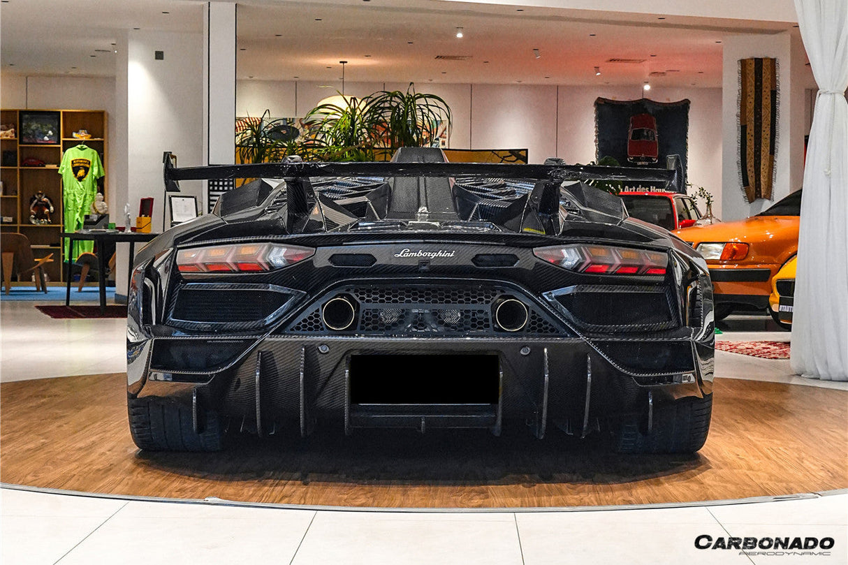 2011-2021 Lamborghini Aventador Coupe CA Style Carbon Fiber Engine Hood And Wing | Fits LP700, LP720, LP750, LP740