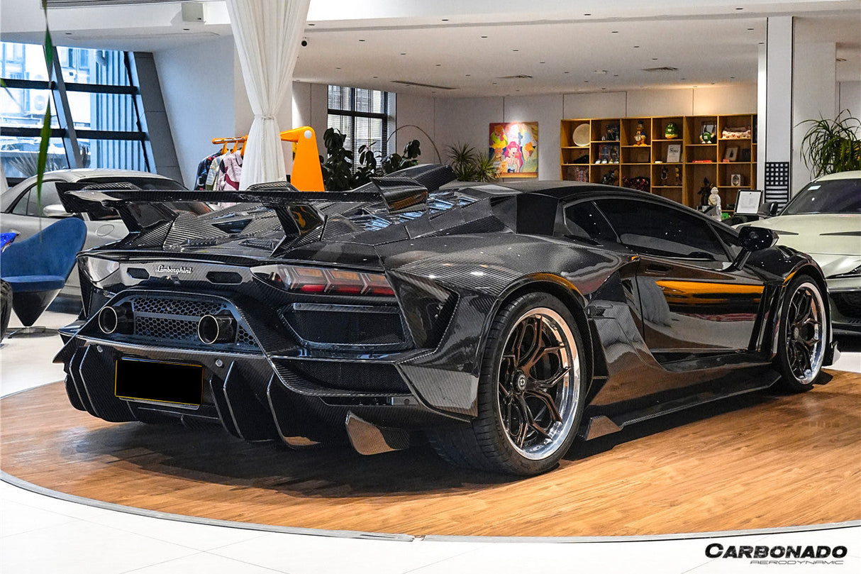 2011-2021 Lamborghini Aventador Coupe CA Style Carbon Fiber Engine Hood And Wing | Fits LP700, LP720, LP750, LP740