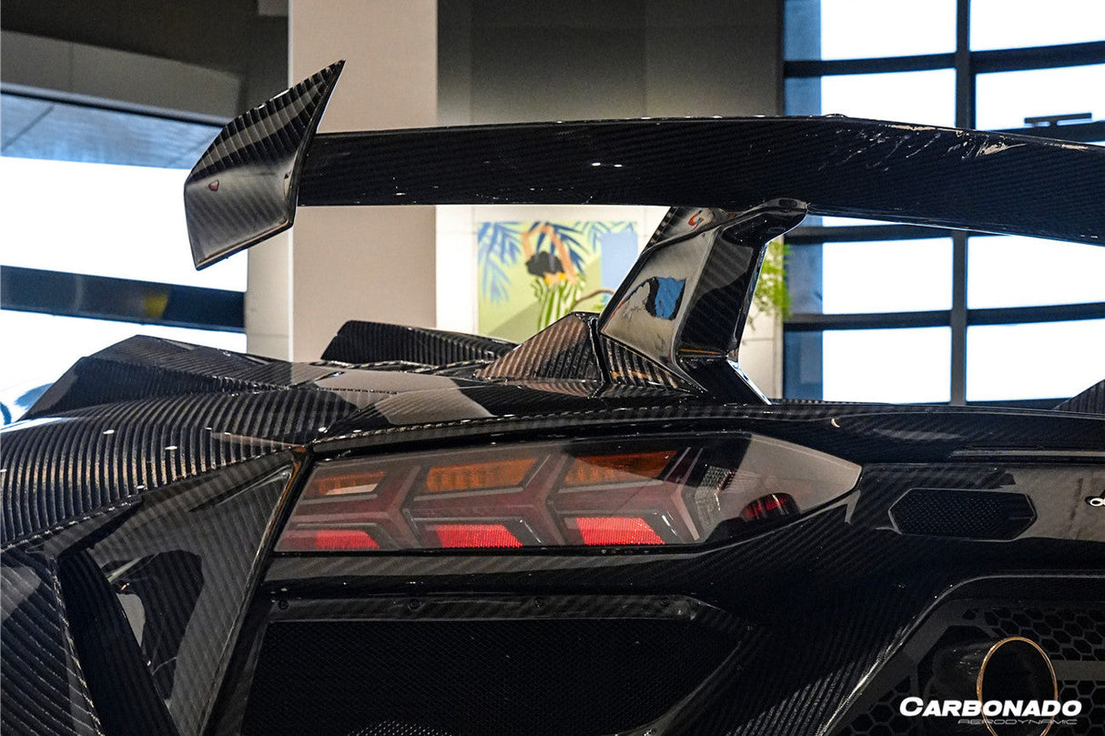 2011-2021 Lamborghini Aventador Coupe CA Style Carbon Fiber Engine Hood And Wing | Fits LP700, LP720, LP750, LP740
