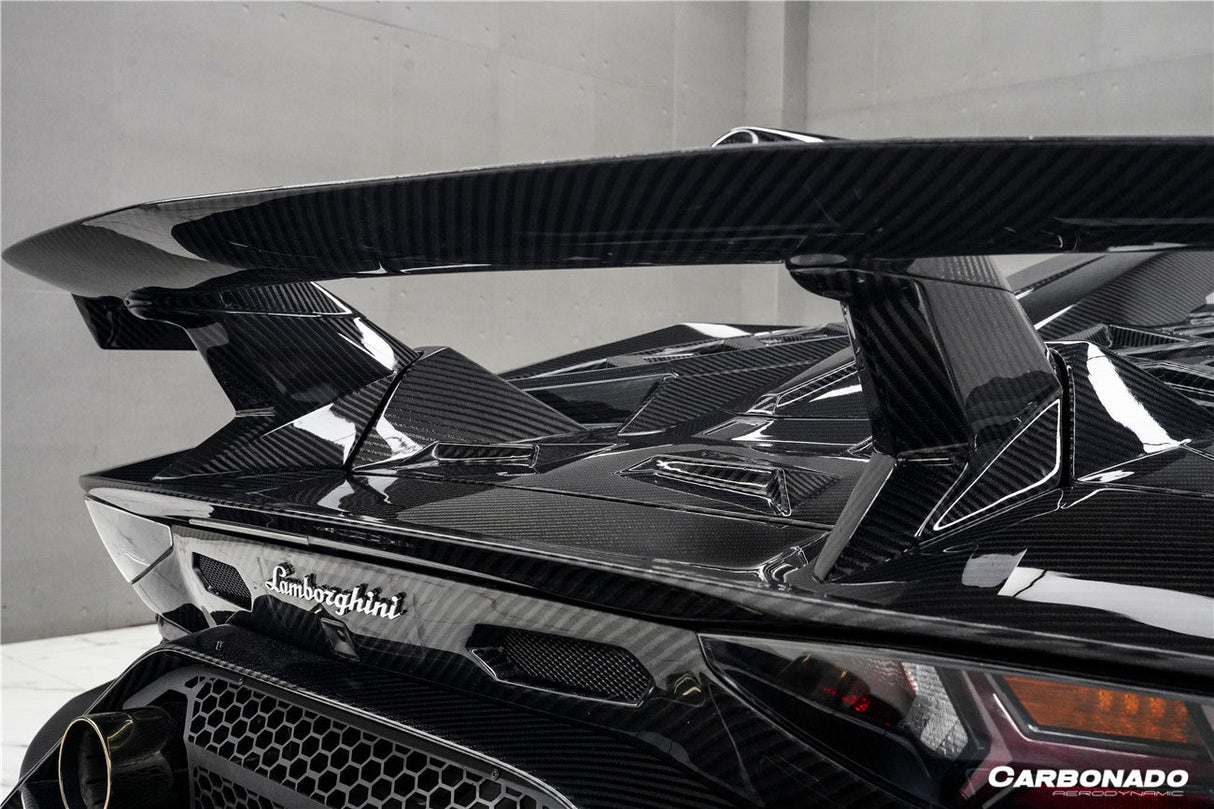 2011-2021 Lamborghini Aventador Coupe CA Style Carbon Fiber Engine Hood And Wing | Fits LP700, LP720, LP750, LP740