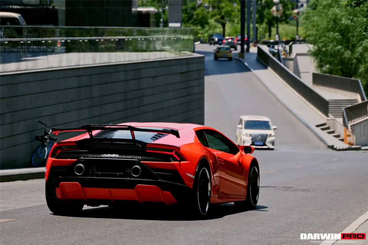 2015-2025 Lamborghini Huracan LP610 & LP580 & EVO & Tecnica OD Style Dry Carbon Trunk Spoiler Wing With Base