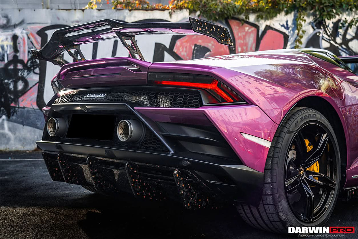 2015-2025 Lamborghini Huracan LP610 & LP580 & EVO & Tecnica OD Style Dry Carbon Trunk Spoiler Wing With Base