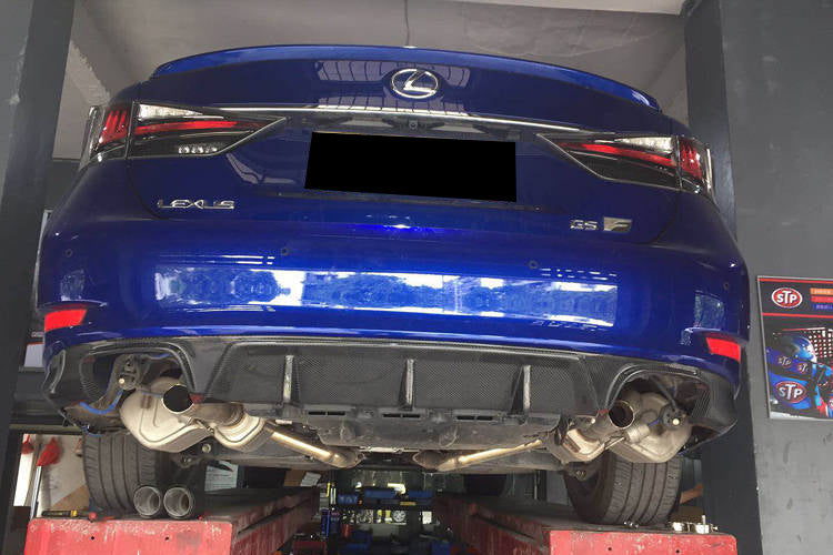 2015-2020 Lexus GS GSF AM Style Carbon Fiber Rear Lip With exhaust tips