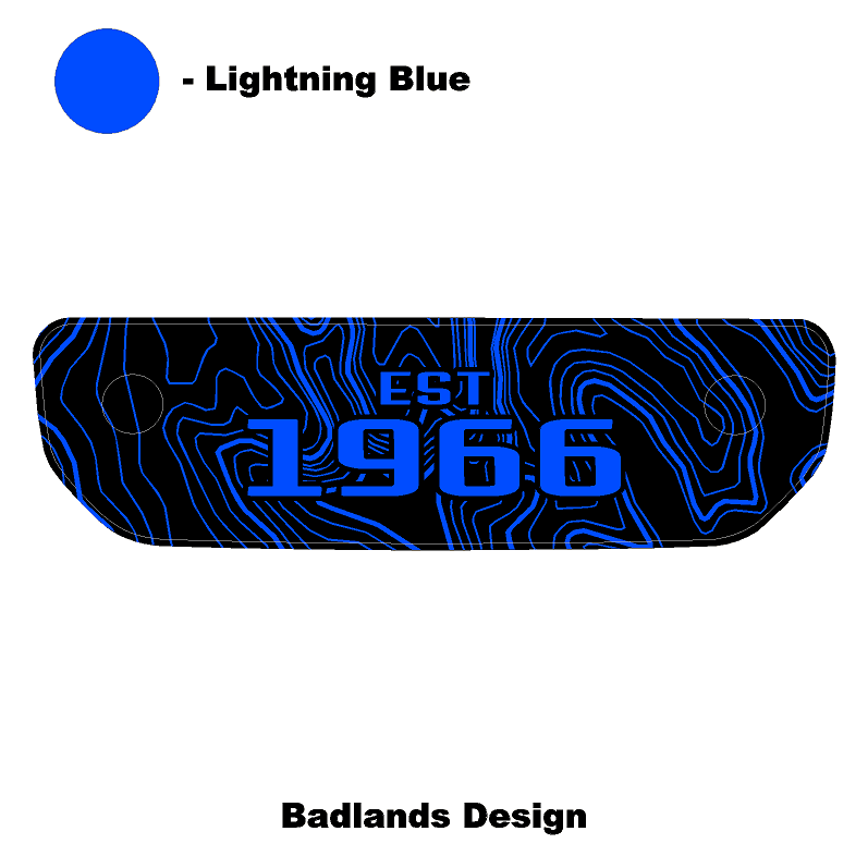 1966 Topographic Shifter Plate (Printed Series + Acrylic) - 2021+ Bronco