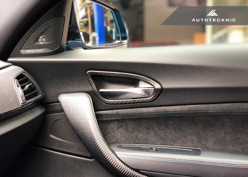 AutoTecknic Dry Carbon Interior Door Handle Trim Set - F87 M2 | F22 2-Series | F20 1-Series
