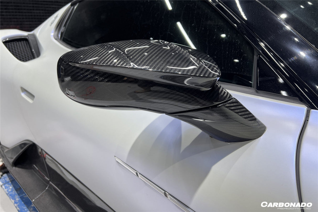 2020-UP Maserati MC20 MCPura MSY Style DRY Carbon Fiber Mirror Housing Replacement