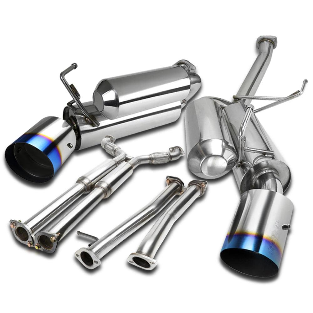 Spec-D Tuning Exhaust Infiniti G35 Coupe (03-07) Dual Muffler Polished or Blue Burnt Tips