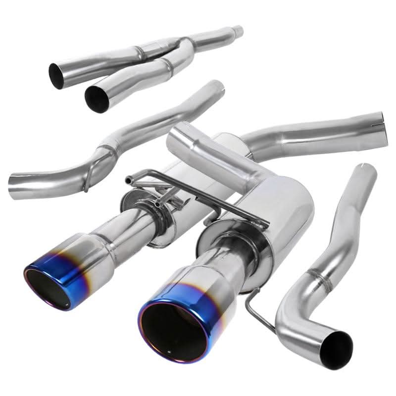 Spec-D Tuning Exhaust Ford Mustang 2.3 Ecoboost (15-23) 3" Catback w/ 4" Burnt Blue or Polished Tips