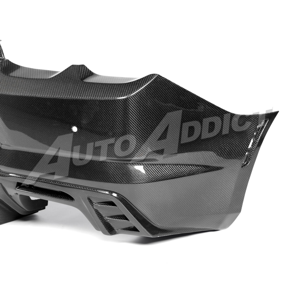 2019-2025 Camaro RS/SS/ZL1 Gloss Double Sided Carbon Fiber Rear Bumper w/Rear Diffuser Quad Tips 1pc