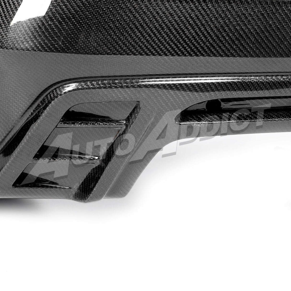 2019-2025 Camaro RS/SS/ZL1 Gloss Double Sided Carbon Fiber Rear Bumper w/Rear Diffuser Quad Tips 1pc
