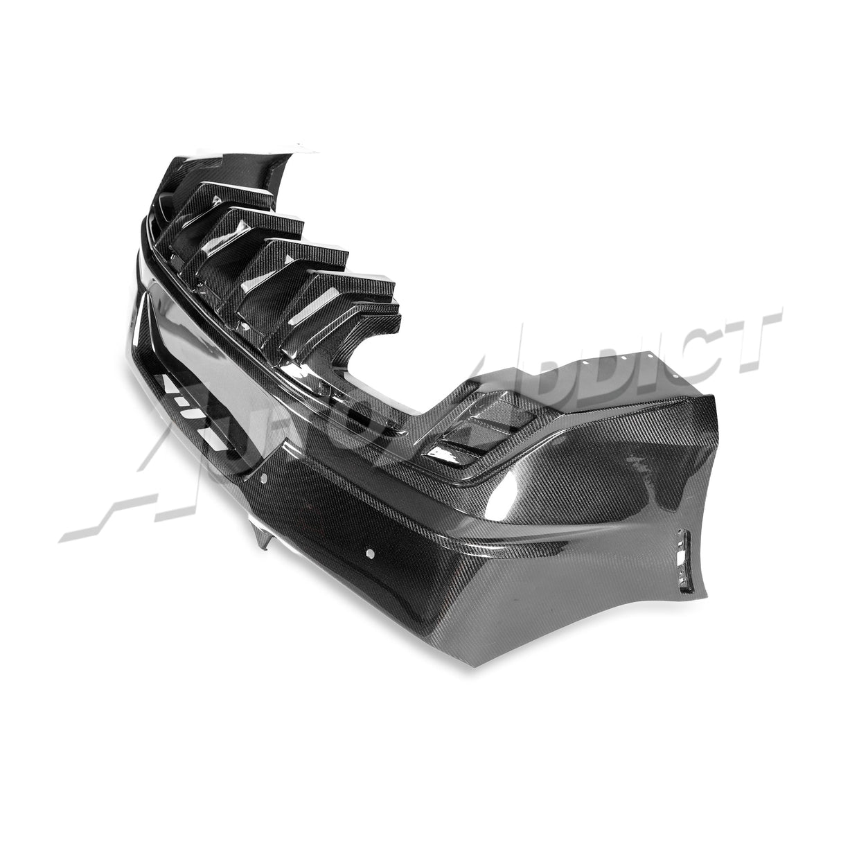 2019-2025 Camaro RS/SS/ZL1 Gloss Double Sided Carbon Fiber Rear Bumper w/Rear Diffuser Quad Tips 1pc