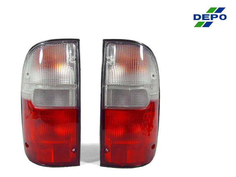 1995-2000 Toyota Tacoma Red/Clear Tail Lights