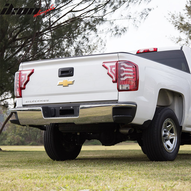 2014-2019 Silverado 1500 2500 3500 HD CR Red Housing LED Tail Lights