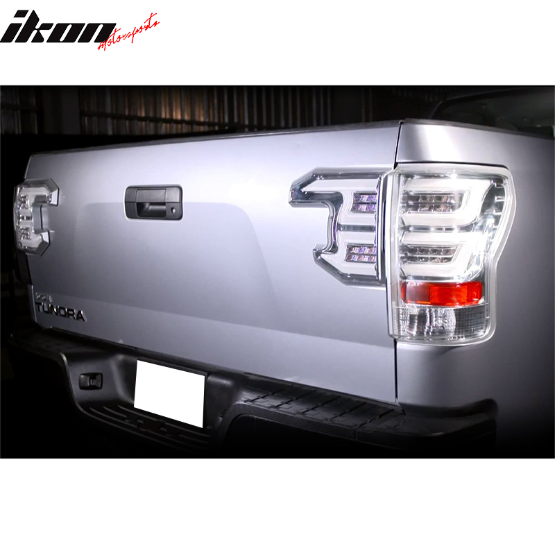 Fits 07-13 Toyota Tundra Sequential Tail Lights Clear Lens Housing