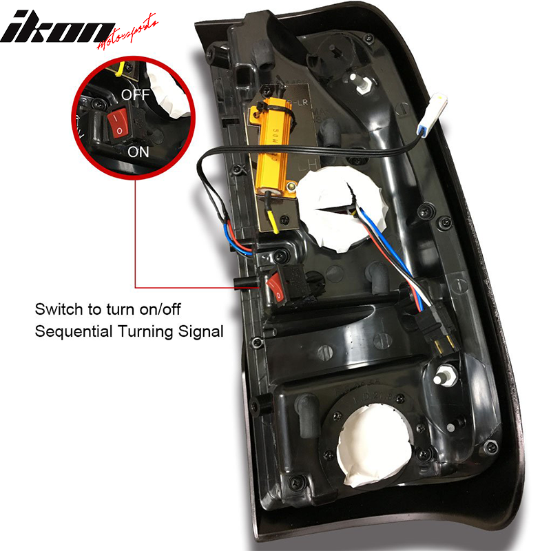 1999-2016 Ford F250-F550 Clear Lens Black Housing LED Tail Lights
