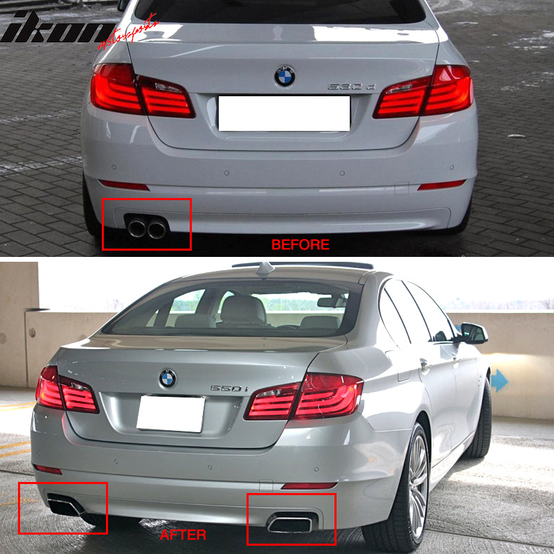 2011-2016 BMW 5 F10 F11 F18 Chrome Exhaust Muffler Tip Stainless Steel