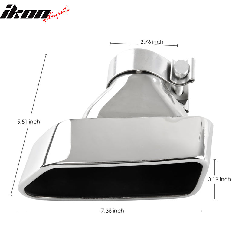 Universal Exhaust Muffler Pipe Tips Chrome Stainless Steel Pair 2PC