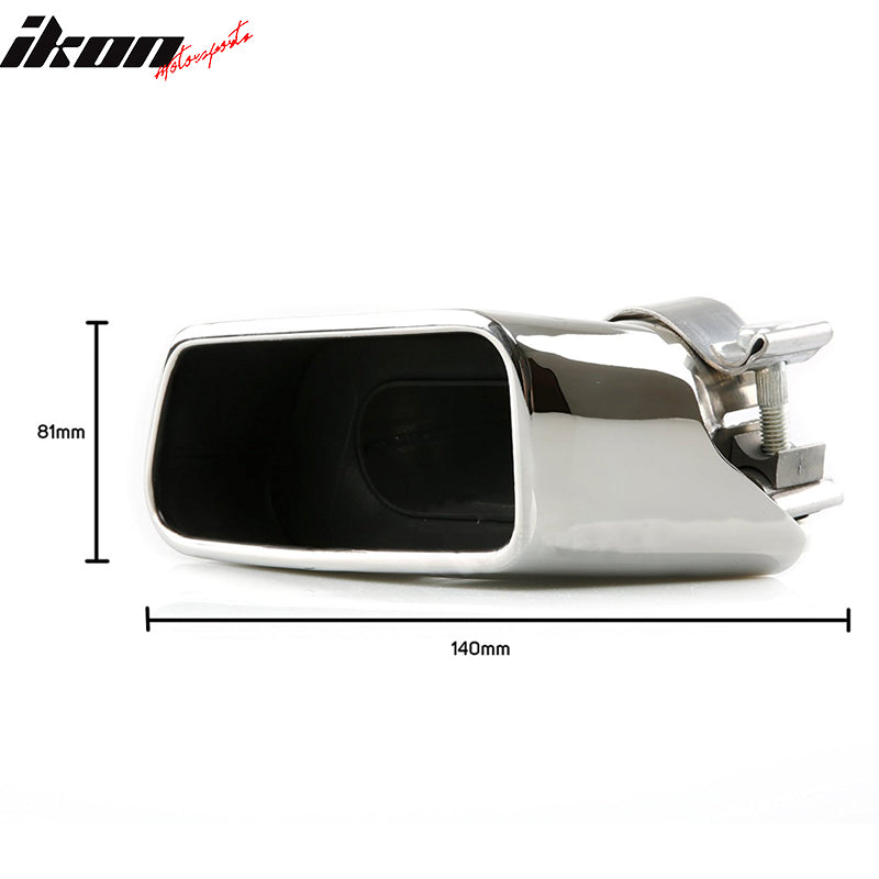 Universal Exhaust Muffler Pipe Tips Chrome Stainless Steel Pair 2PC