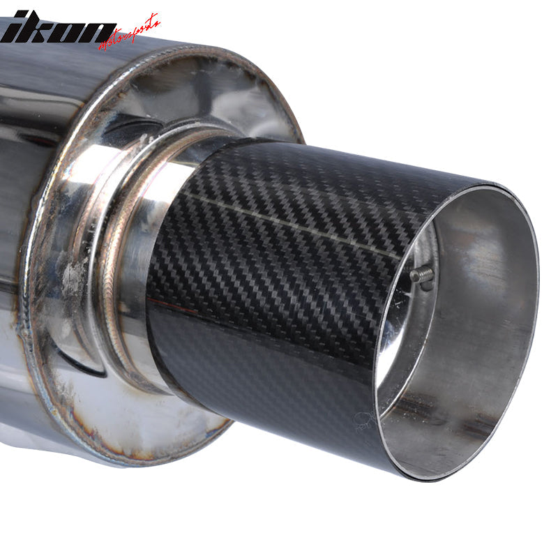 Universal Fitment 4Inch N1 Style Rear Muffler Exhaust Tip Carbon Fiber
