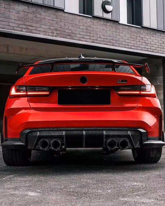 BMW 3 Series G80 M3 G82 G83 M4 Euro Version OE Style Carbon Fiber Rear Diffuser (2019 - 2024) - K2 Industries