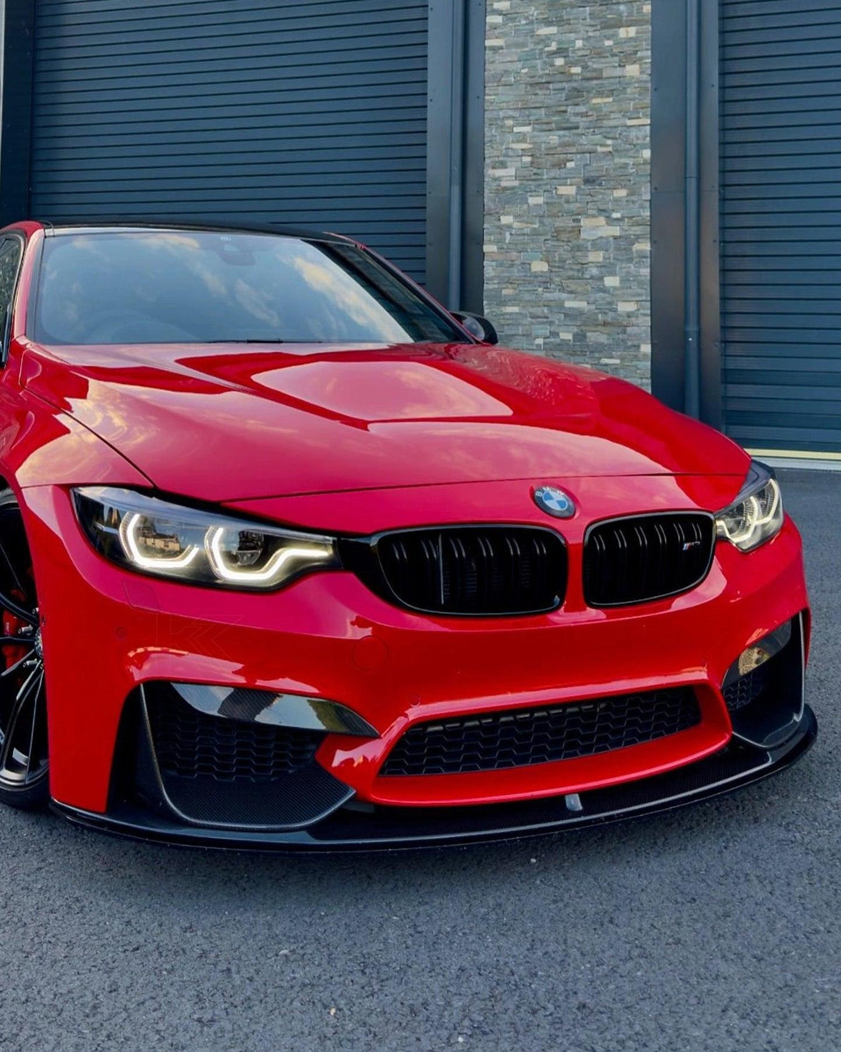 BMW 3 Series F80 M3 F82 F83 M4 M Performance Style Carbon Fiber Front Lip (2015 - 2019) - K2 Industries