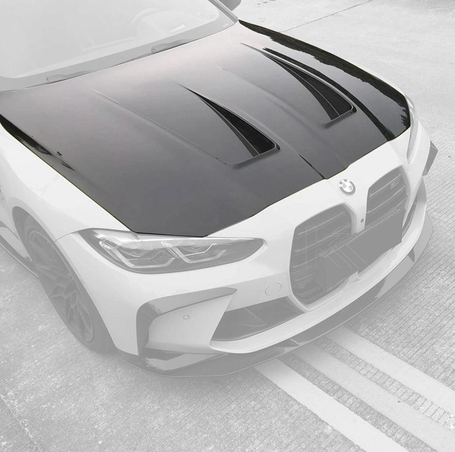 BMW 3 Series G80/G81 M3 & 4 Series G82/G83 M4 Carbon Fiber Front Hood (2019+) - K2 Industries