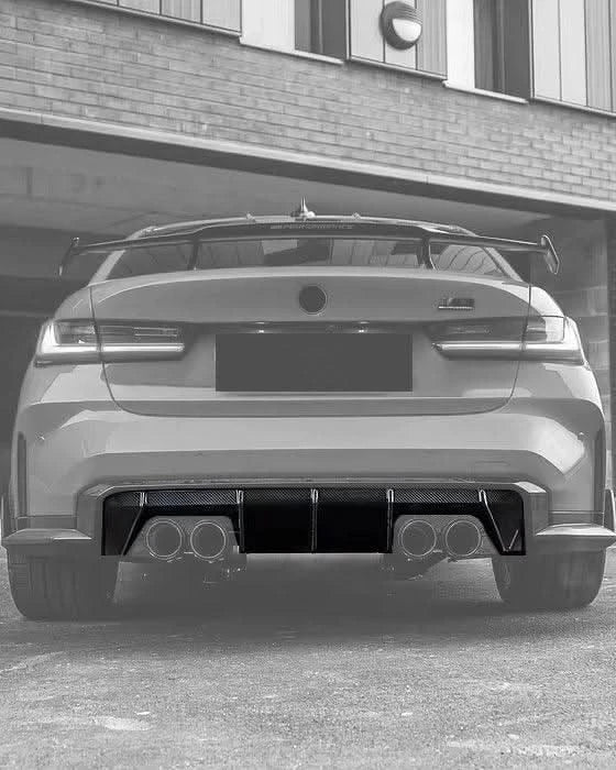 BMW 3 Series G80 M3 G82 G83 M4 Euro Version OE Style Carbon Fiber Rear Diffuser (2019 - 2024) - K2 Industries