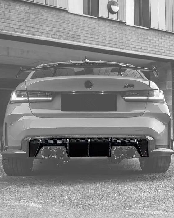 BMW 3 Series G80 M3 G82 G83 M4 Euro Version OE Style Carbon Fiber Rear Diffuser (2019 - 2024) - K2 Industries