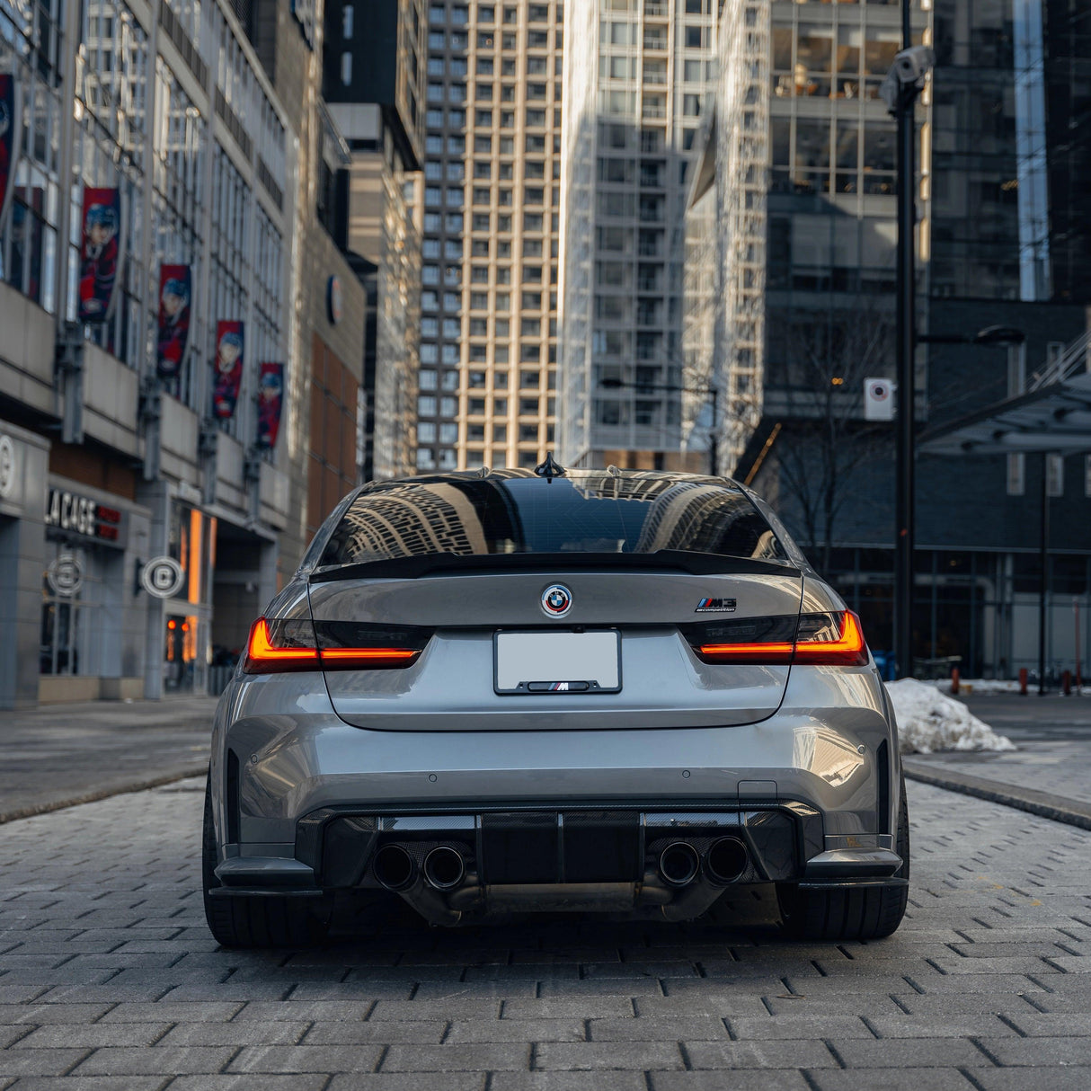 BMW 3 Series G80 M3 G82 G83 M4 Euro Version OE Style Carbon Fiber Rear Diffuser (2019 - 2024) - K2 Industries