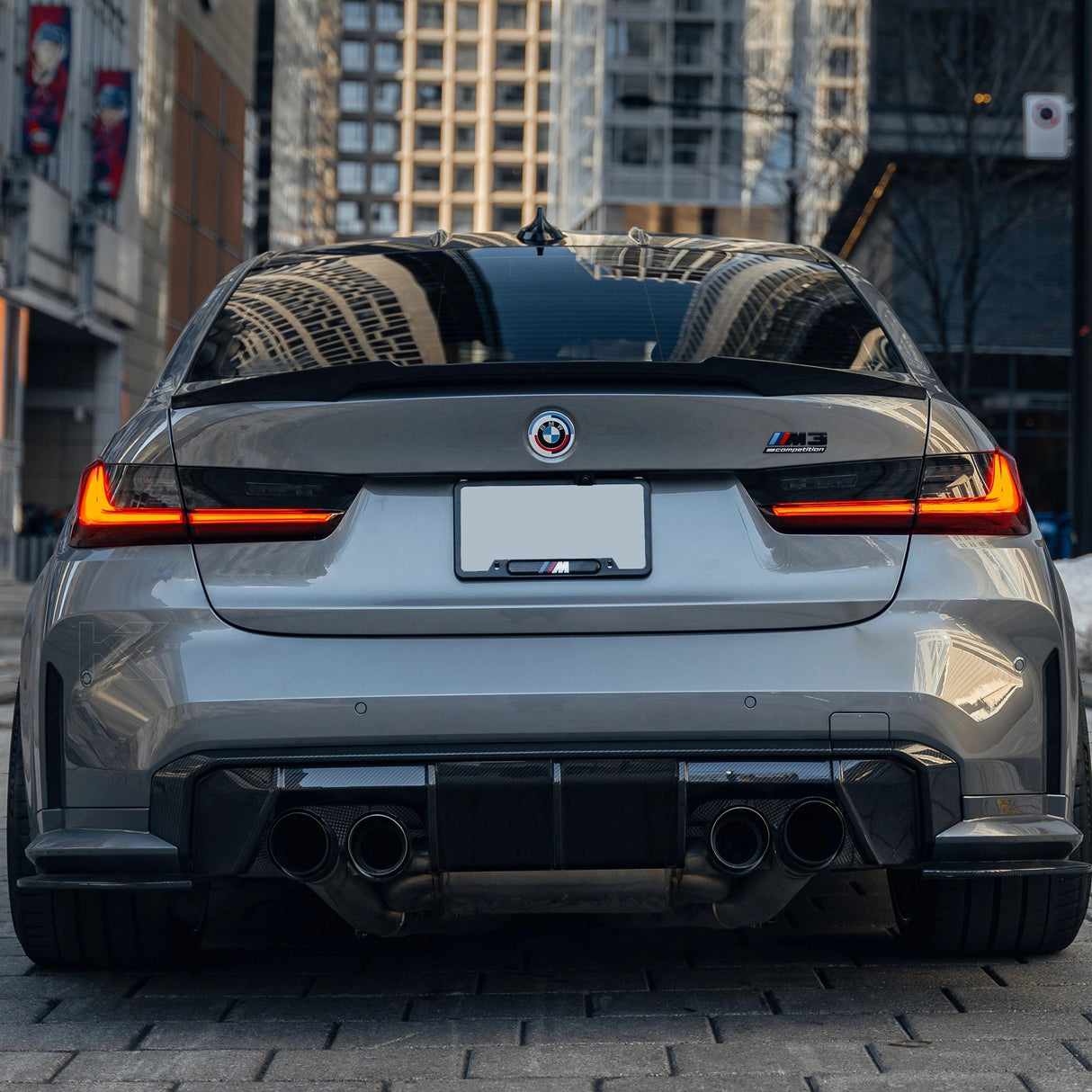 BMW 3 Series G80 M3 G82 G83 M4 Euro Version OE Style Carbon Fiber Rear Diffuser (2019 - 2024) - K2 Industries