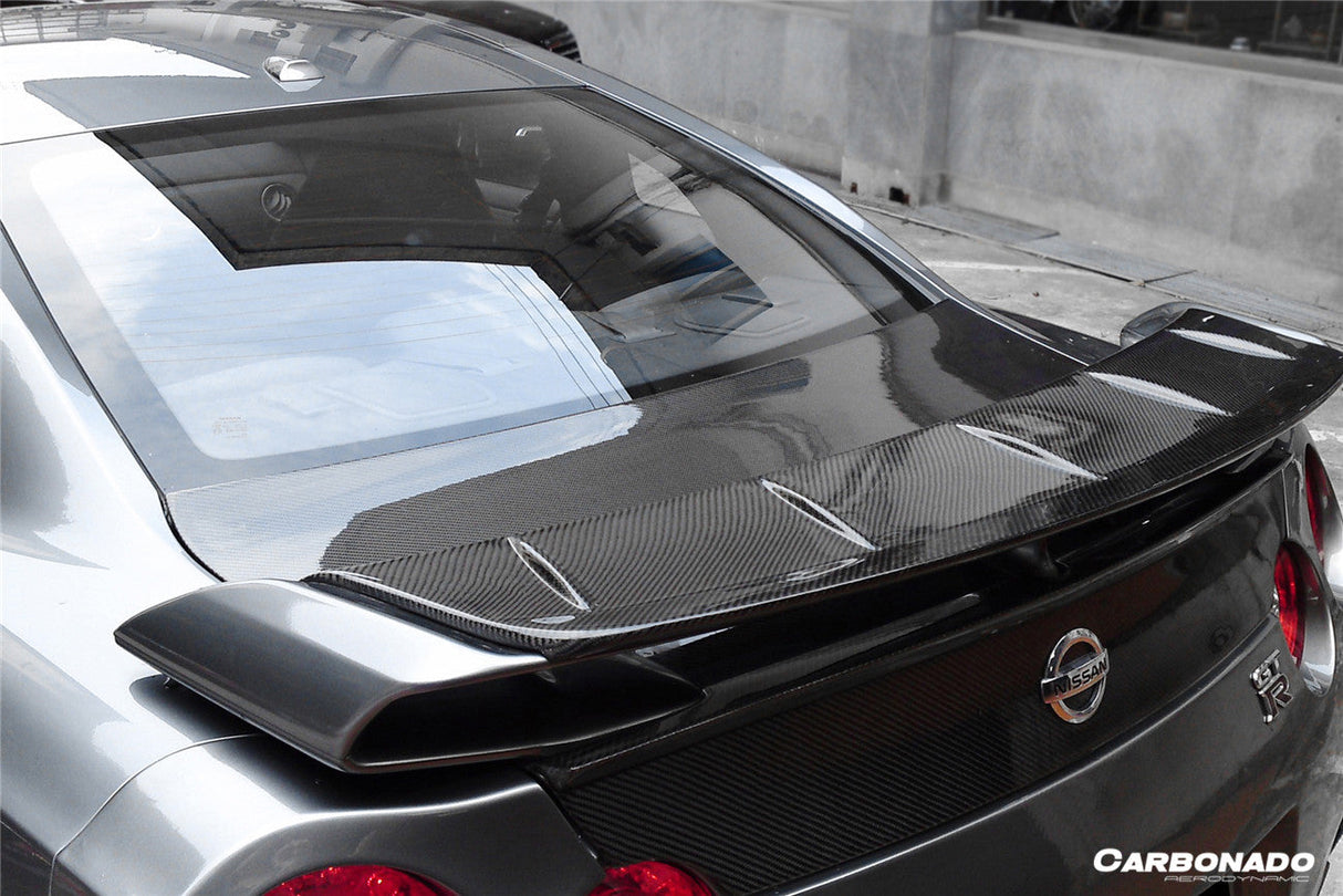 2008-2023 Nissan GTR R35 CBA DBA EBA BSE Style Carbon Fiber Trunk Spoiler Wing Ducktail Patch