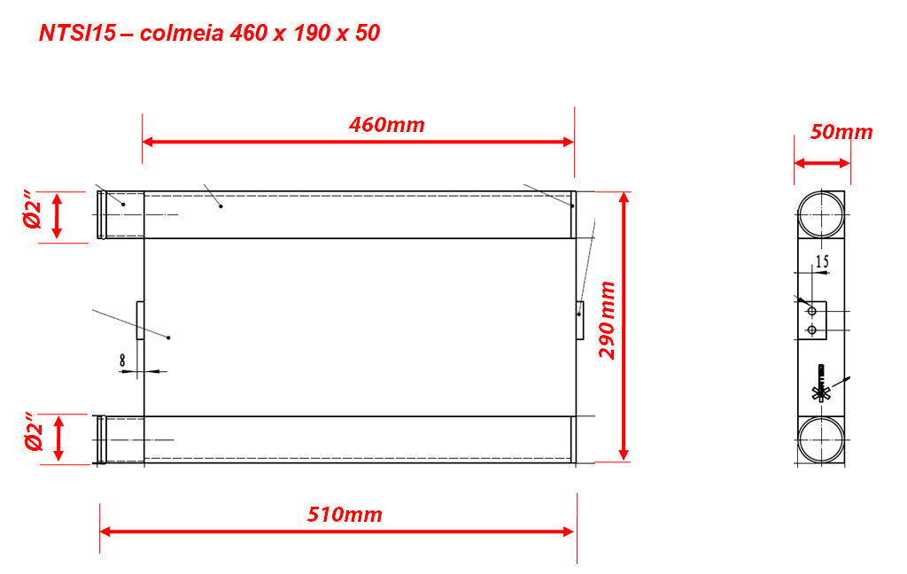 Front intercooler kit for Audi A3 1.8 Turbo 20V 180cv Blue Hose
