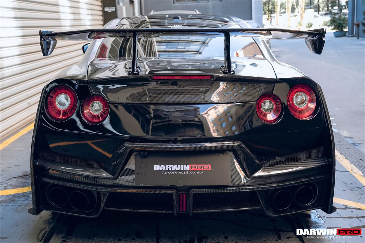 2008-2023 Nissan GTR R35 CBA DBA EBA Partial Carbon Fiber Rear Bumper With Black Light DarwinPRO (2024Nismo Design)
