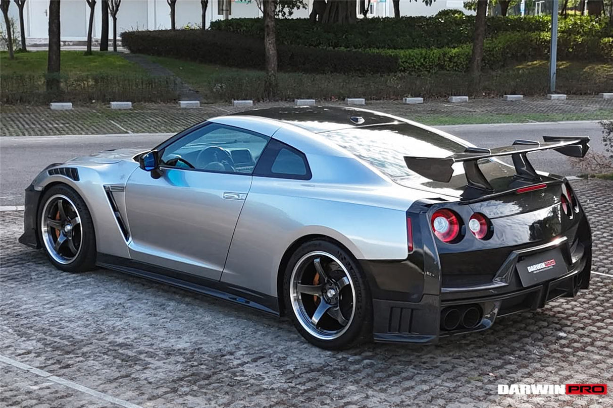 2008-2023 Nissan GTR R35 CBA DBA EBA Partial Carbon Fiber Rear Bumper With Black Light DarwinPRO (2024Nismo Design)