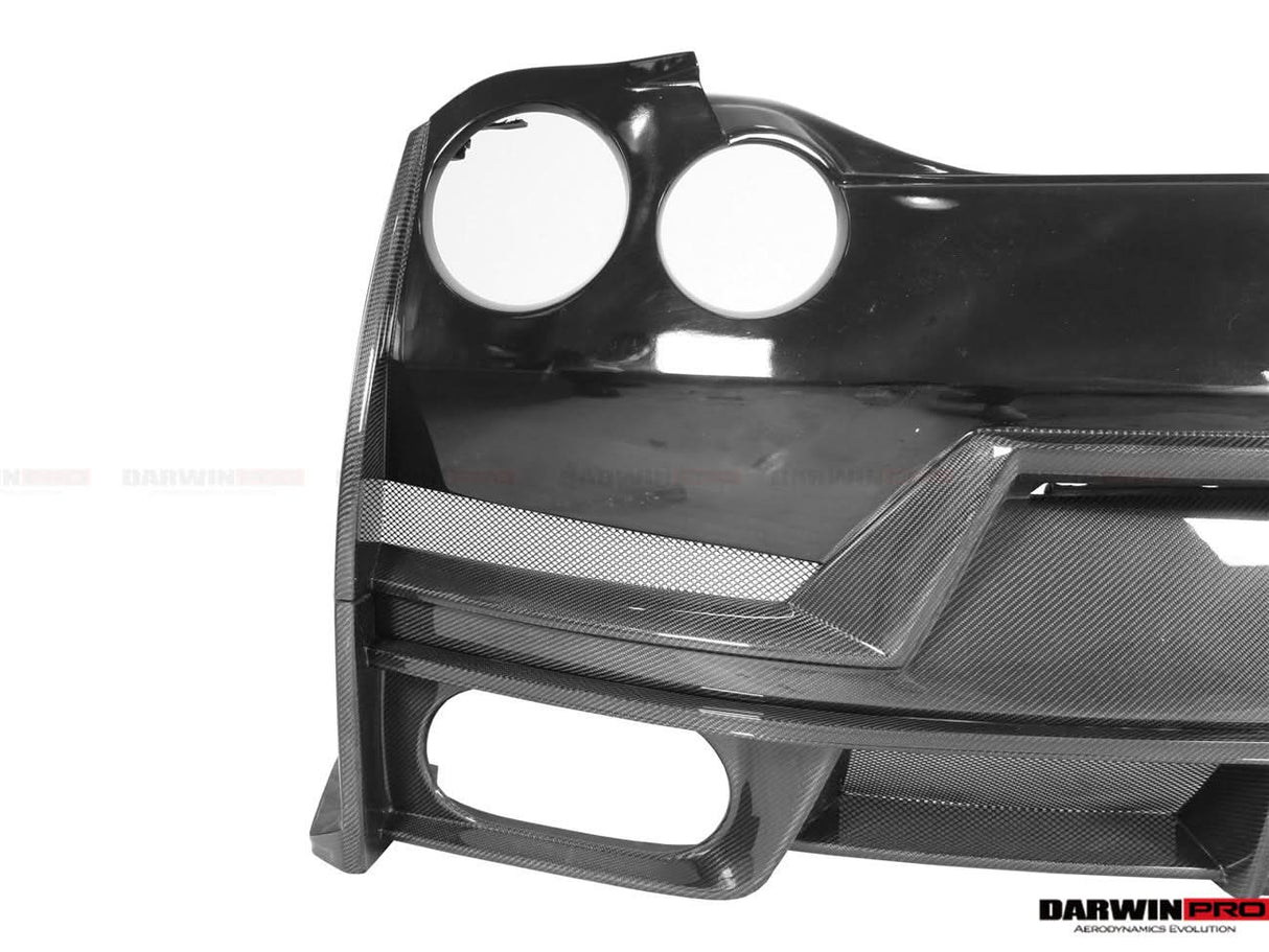 2008-2023 Nissan GTR R35 CBA DBA EBA Partial Carbon Fiber Rear Bumper With Black Light DarwinPRO (2024Nismo Design)
