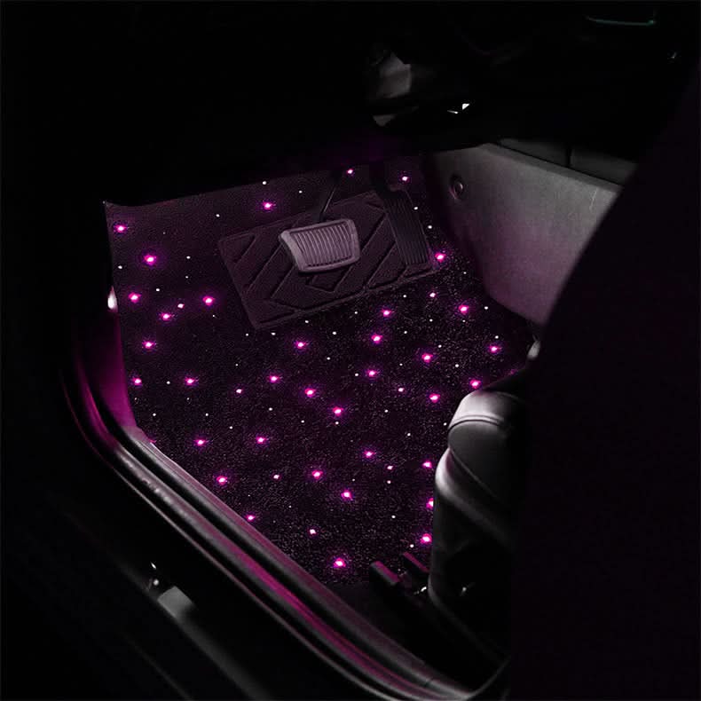 Universal RGB LED Starlight Floor Mats – App-Controlled Ambient Interior Lighting (Set)