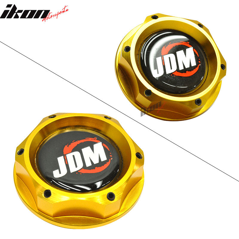 Gold JD Oil Billet Filler Tank Cap Cover Civic EK Fits Acura RSX